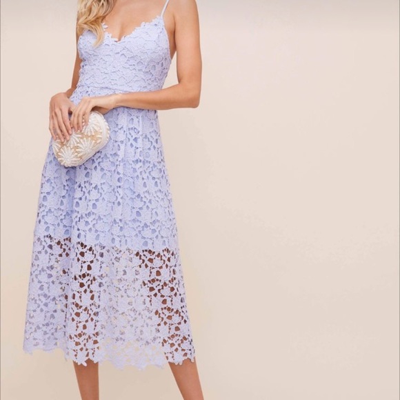 Periwinkle lace dress. Worn once.